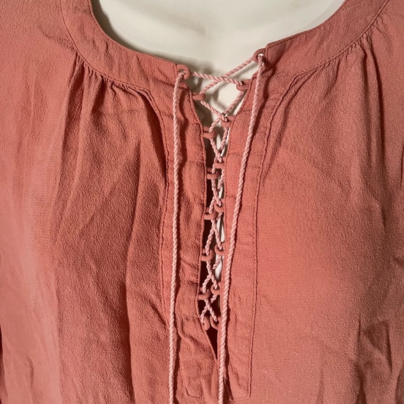 Madewell Lace Up Peasant Top - Picture 3 of 9